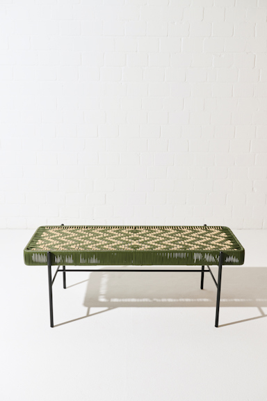 Dorothee Schumacher Handgeflochtene Bank verde militar beige mix