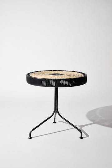 Dorothee Schumacher Handwoven dinner table black beige mix