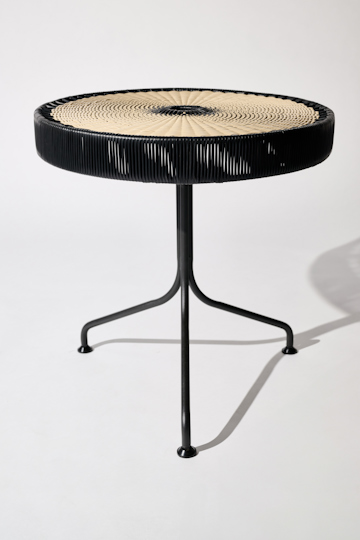 Dorothee Schumacher Handwoven dinner table black beige mix