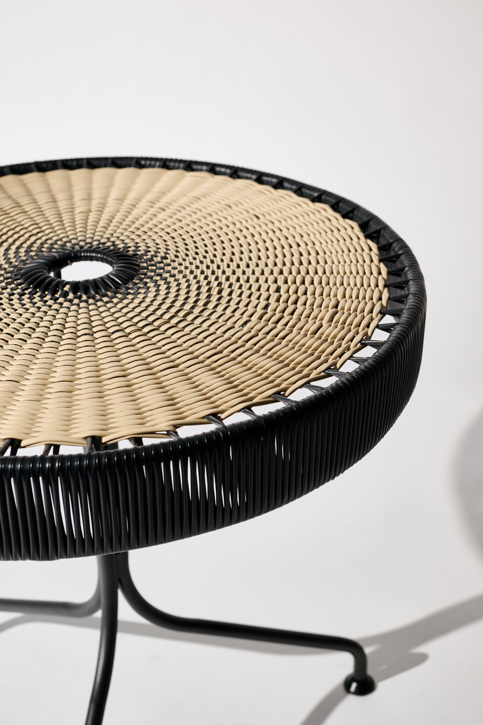 Dorothee Schumacher Handwoven dinner table black beige mix