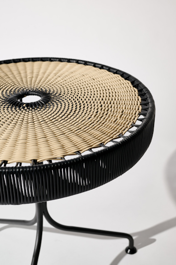 Dorothee Schumacher Handwoven dinner table black beige mix