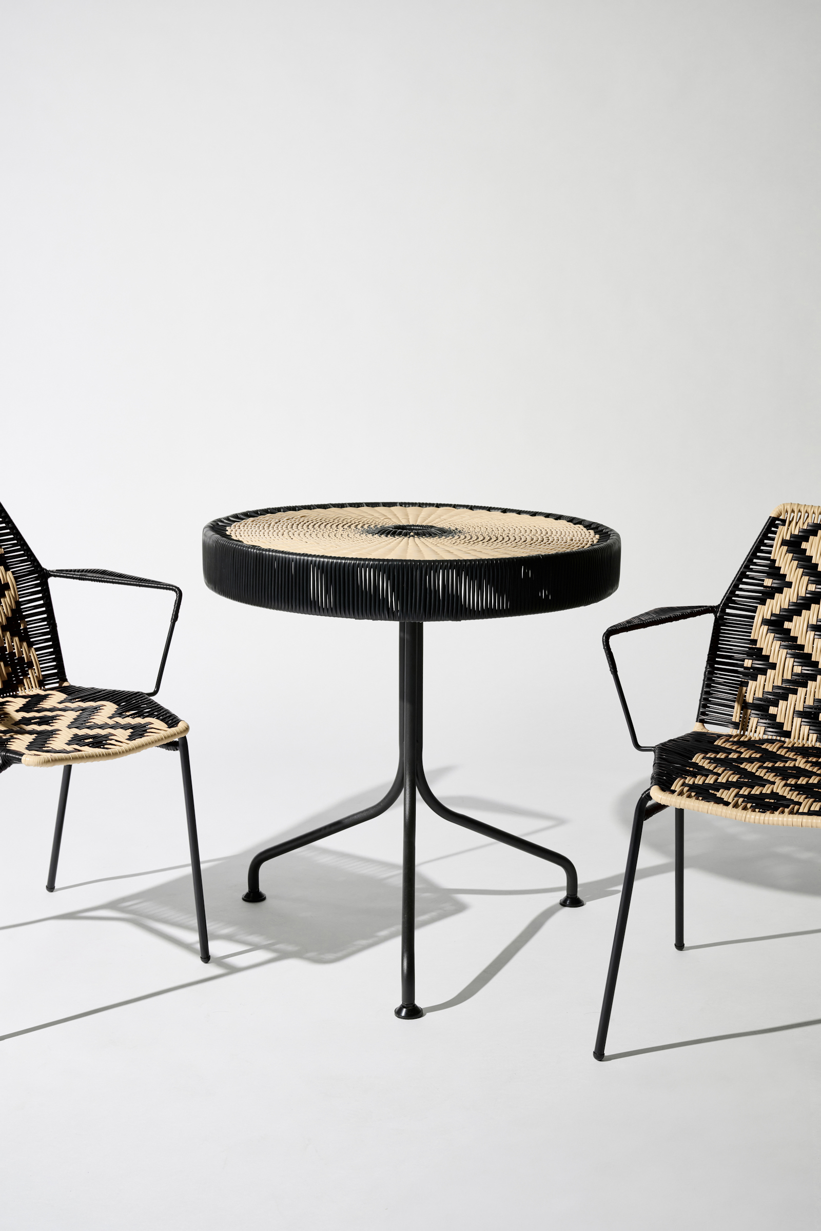 Dorothee Schumacher Handwoven dinner table black beige mix