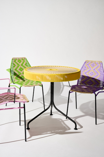 Dorothee Schumacher Handwoven dinner table amarillo beige mix