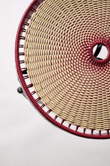 Dorothee Schumacher Handwoven dinner table rojo vino beige mix