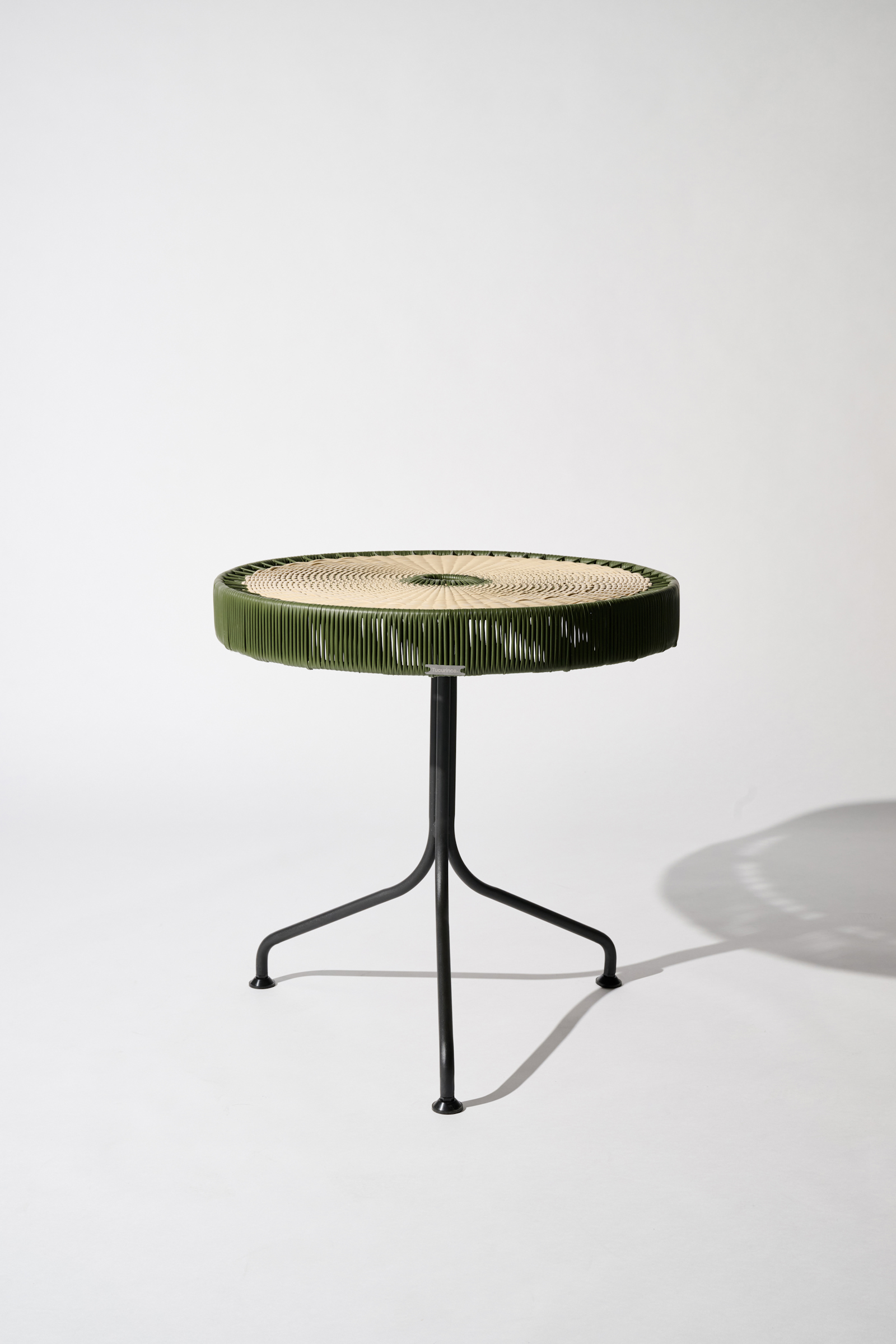 Dorothee Schumacher Handwoven dinner table verde militar beige mix