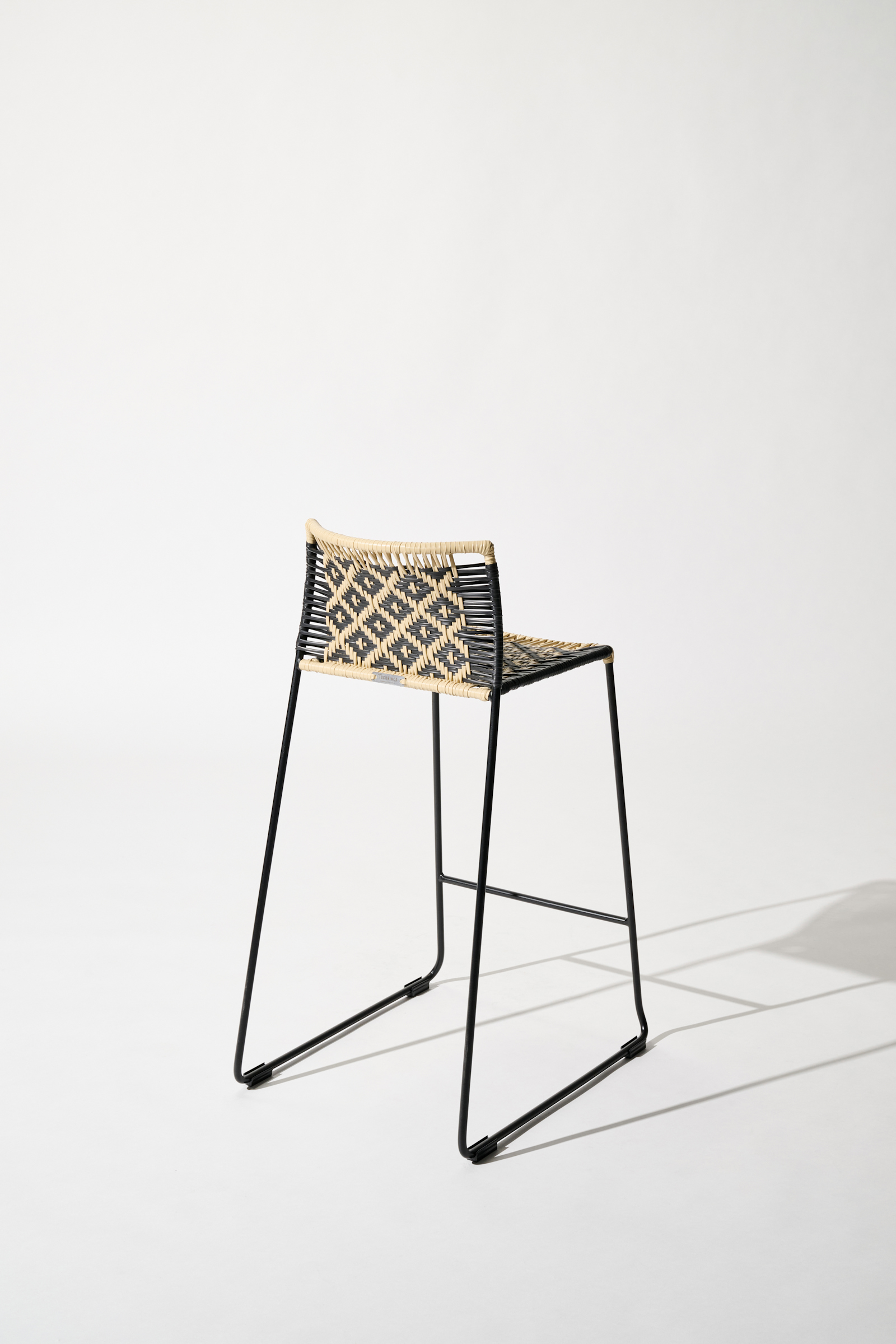 Dorothee Schumacher Handwoven stool black beige mix