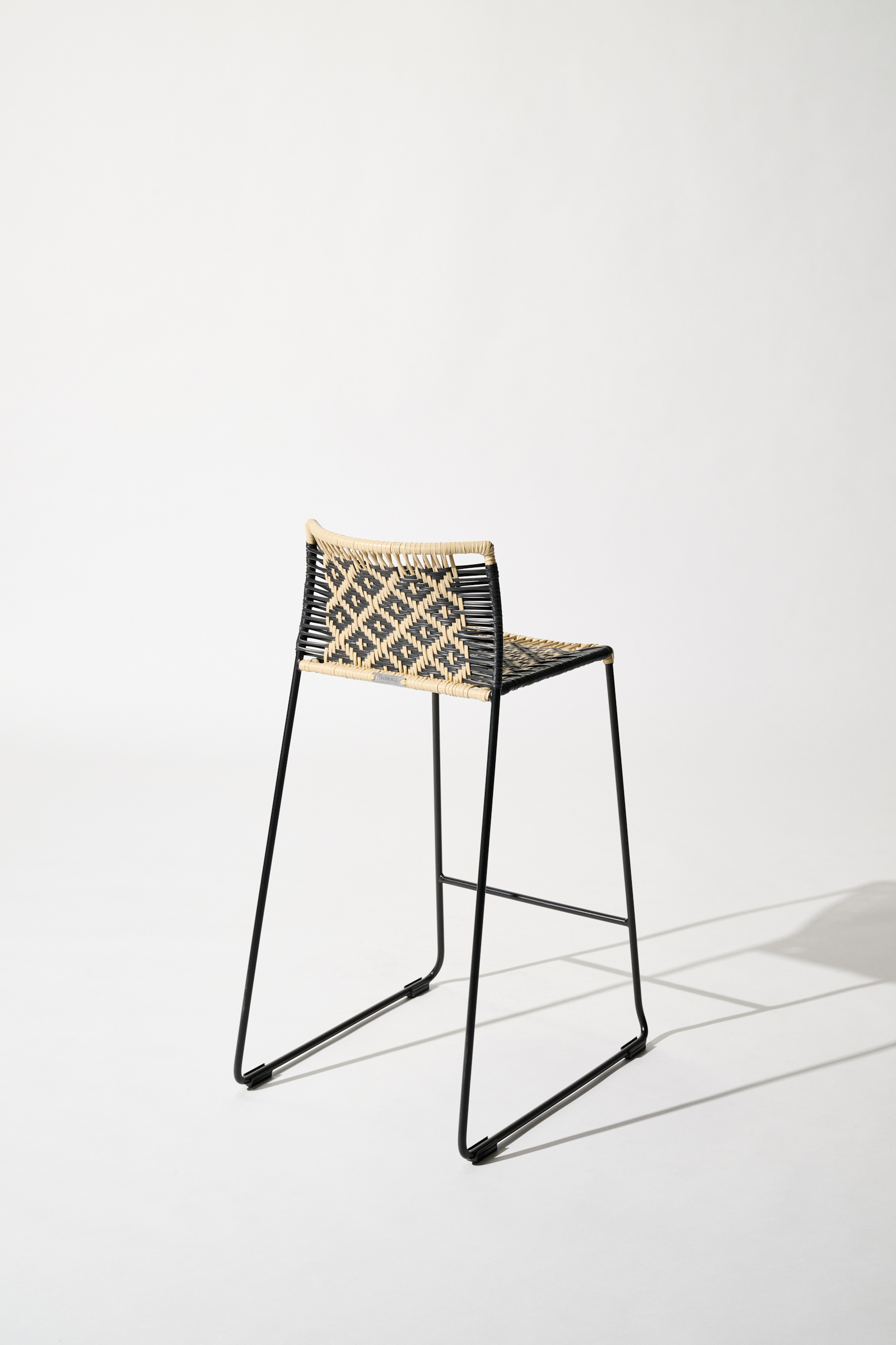 Dorothee Schumacher Handwoven stool black beige mix