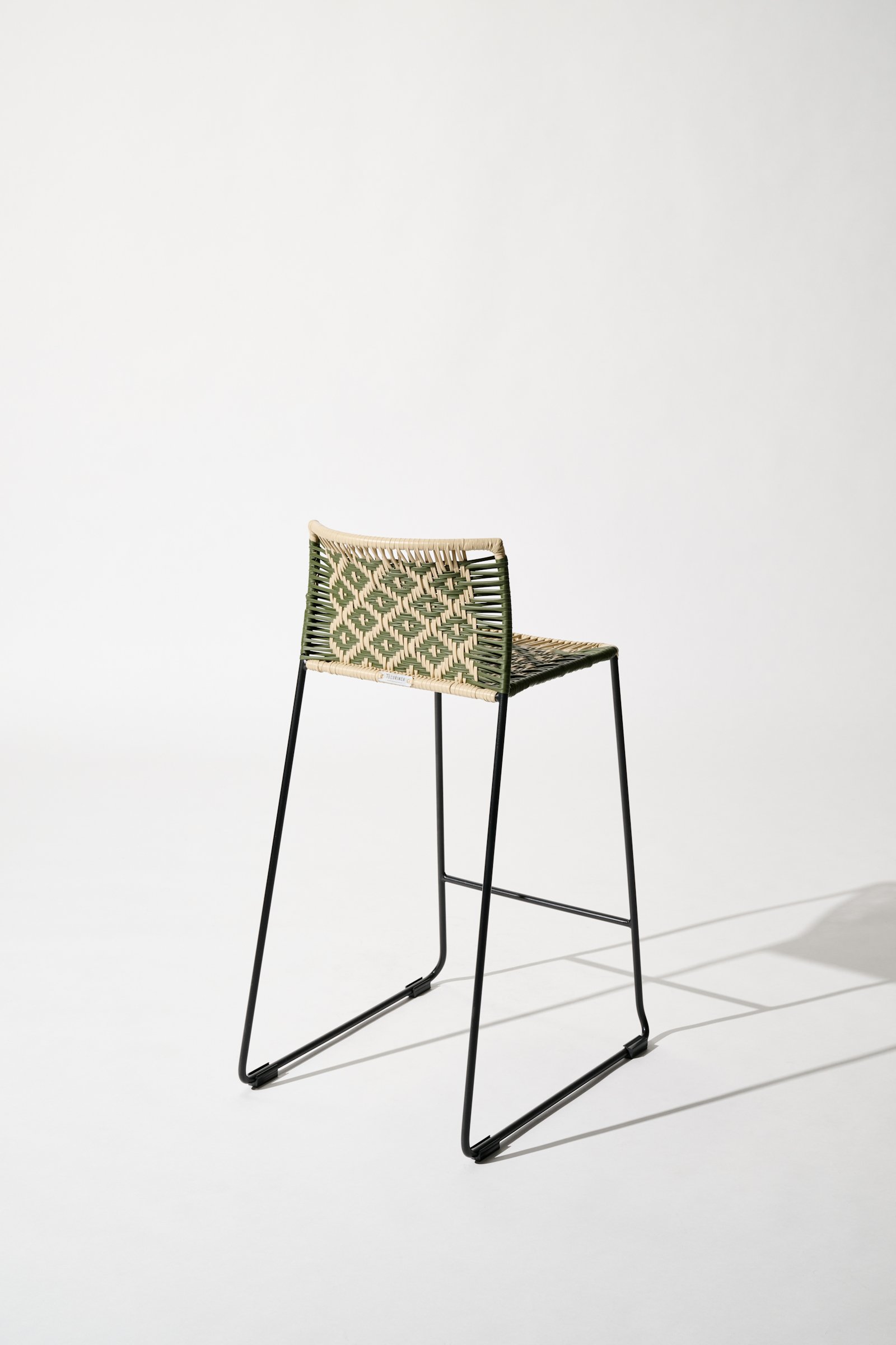 Dorothee Schumacher Handwoven stool verde militar