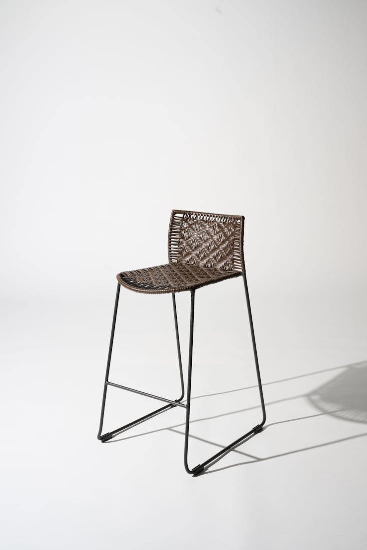 Dorothee Schumacher Handwoven stool chocolate