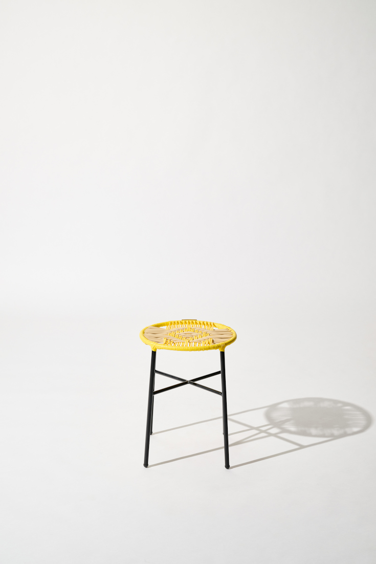 Dorothee Schumacher Handwoven stool amarillo beige mix