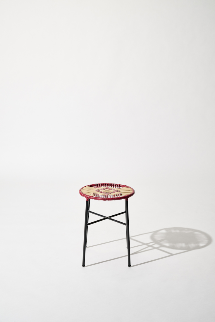 Dorothee Schumacher Handwoven stool roja vinjo