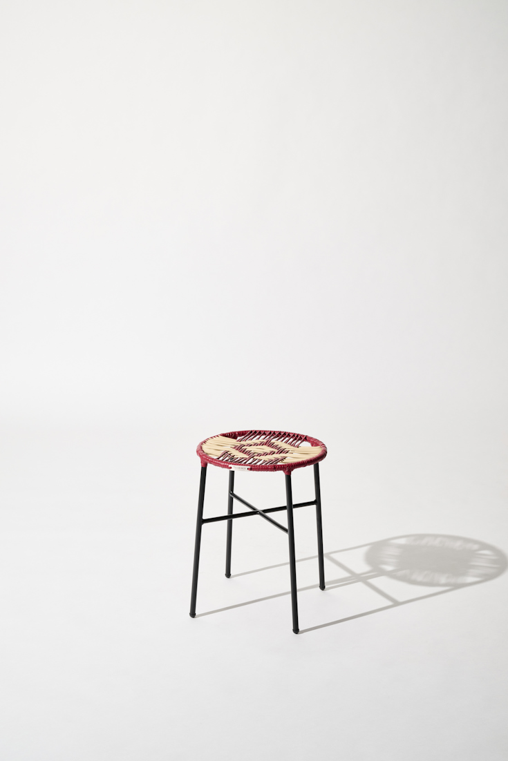 Dorothee Schumacher Handwoven stool roja vinjo