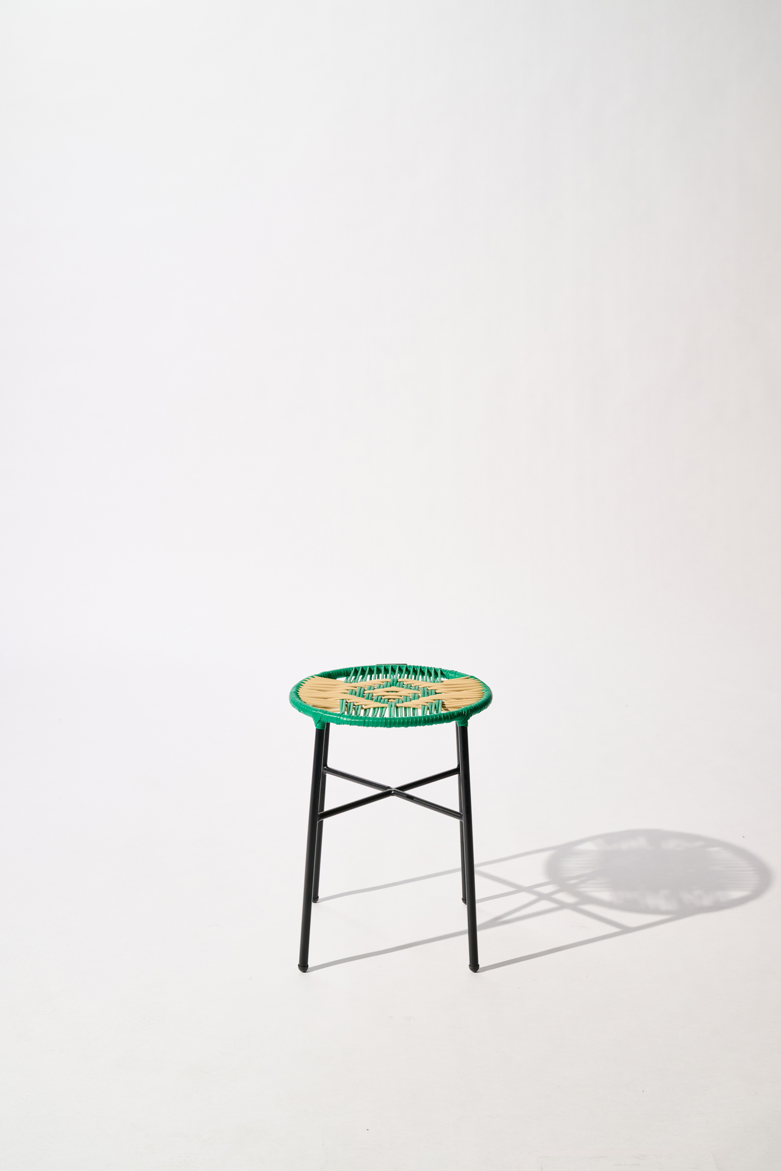 Dorothee Schumacher Handwoven stool verde beige mix