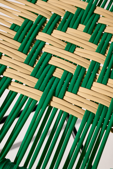 Dorothee Schumacher Handwoven stool verde beige mix