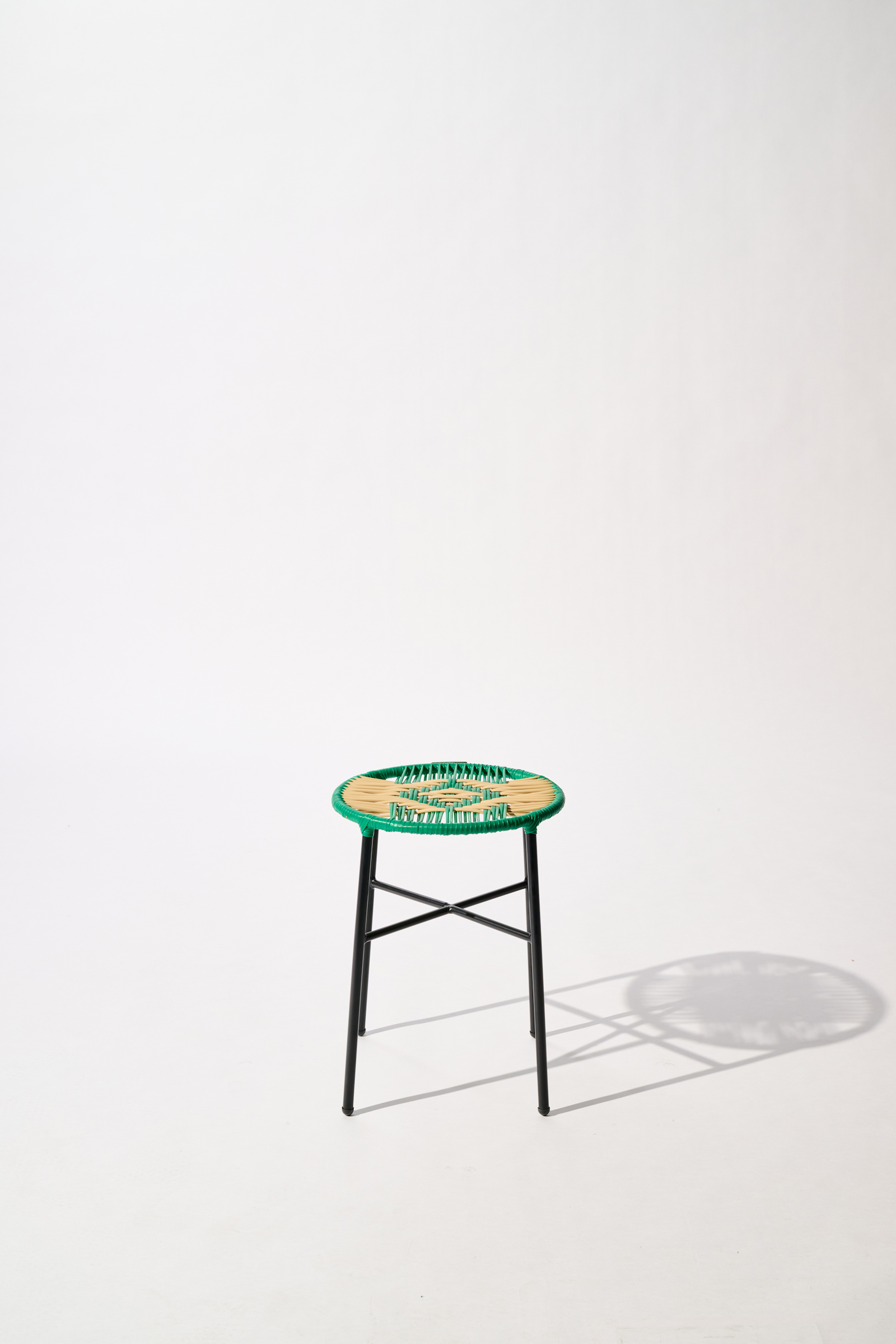 Dorothee Schumacher Handwoven stool verde beige mix