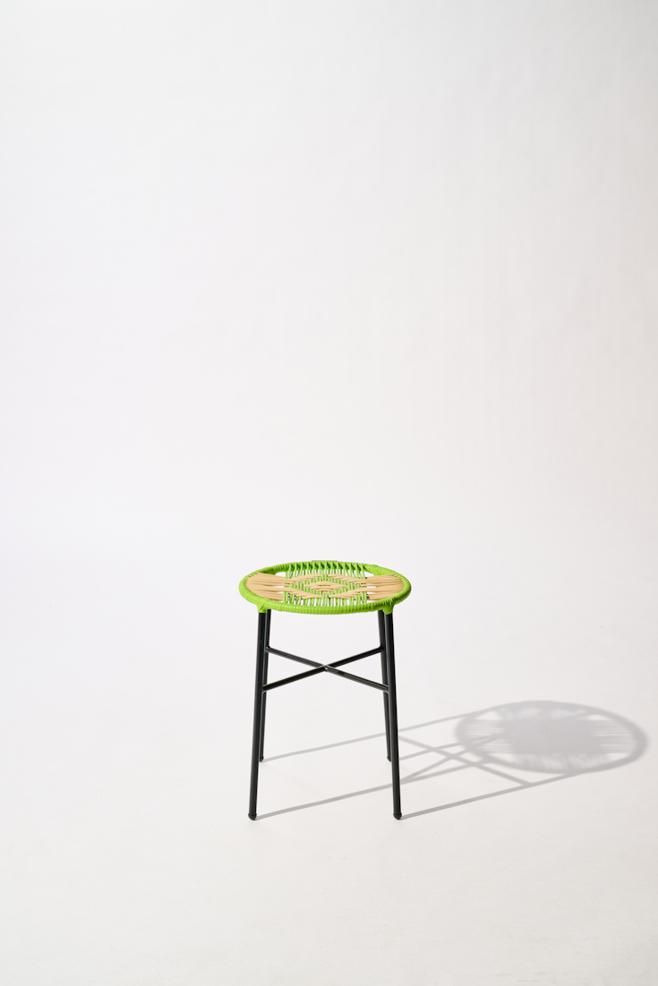 Dorothee Schumacher Handwoven stool verde tropical beige mix