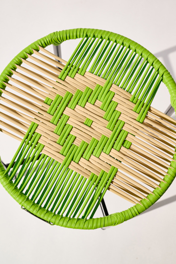 Dorothee Schumacher Handwoven stool verde tropical beige mix