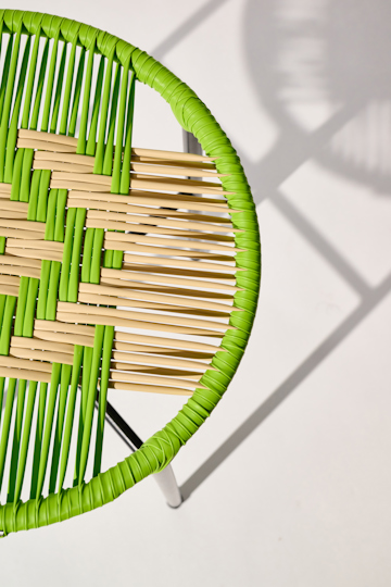 Dorothee Schumacher Handwoven stool verde tropical beige mix