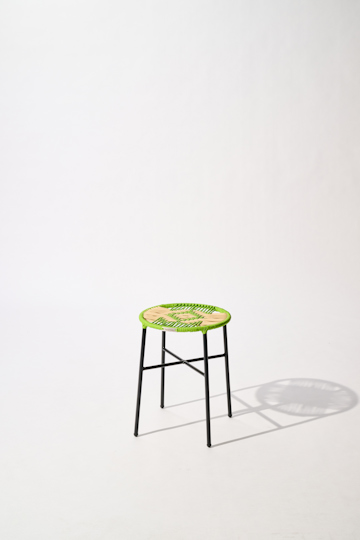Dorothee Schumacher Handwoven stool verde tropical beige mix