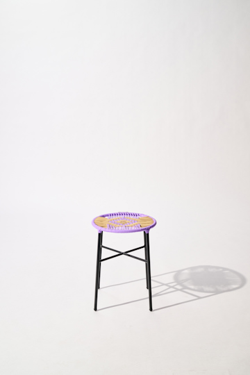 Dorothee Schumacher Handgeflochtener Hocker lavender beige mix