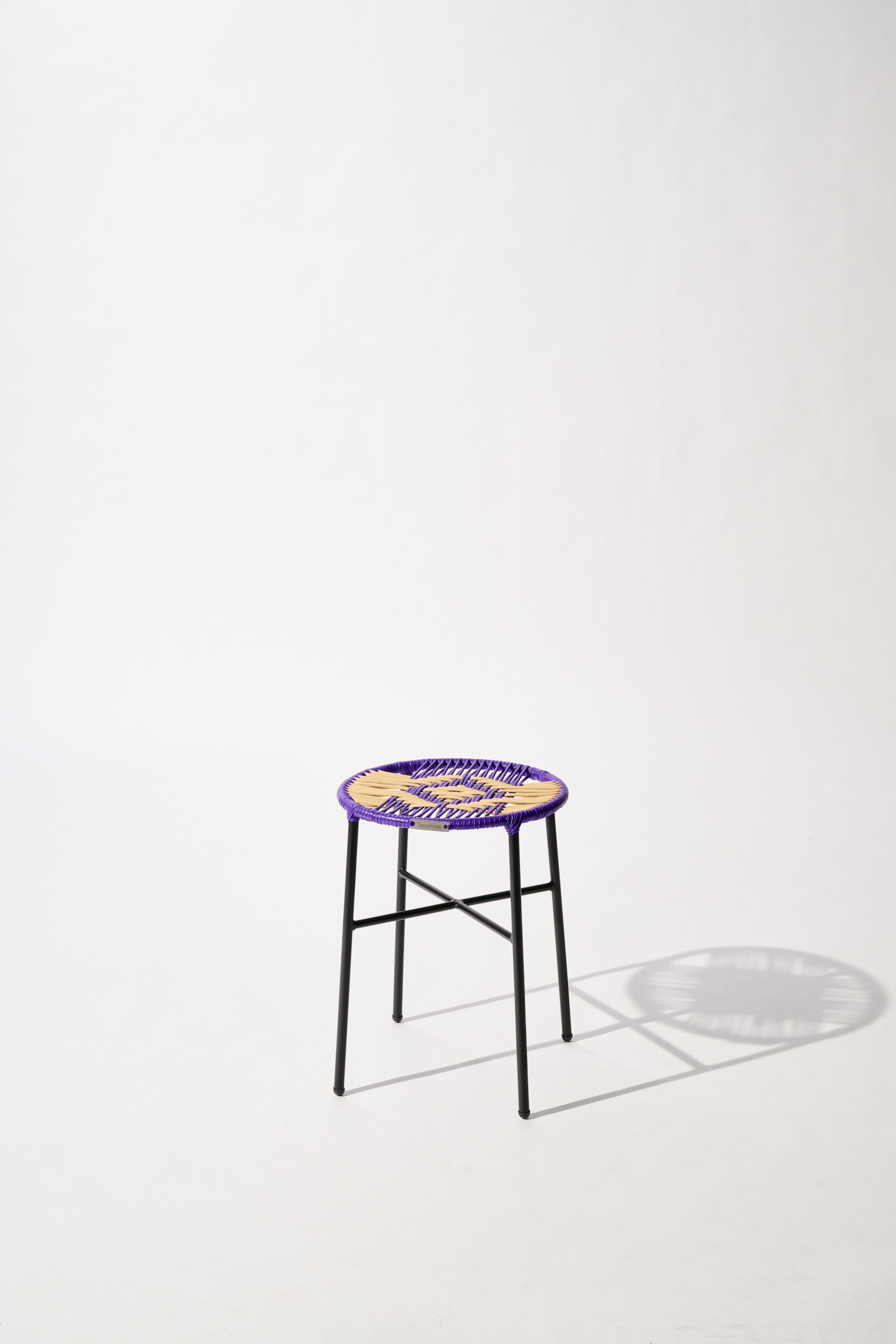 Dorothee Schumacher Handgeflochtener Hocker lilac beige mix