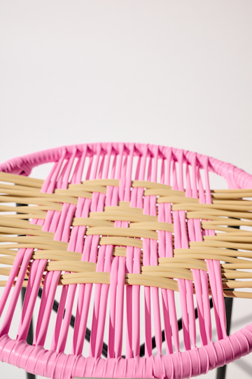 Dorothee Schumacher Handwoven stool rosada beige mix