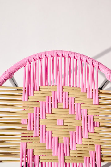 Dorothee Schumacher Handwoven stool rosada beige mix