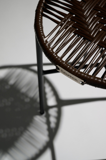 Dorothee Schumacher Handwoven stool chocolate