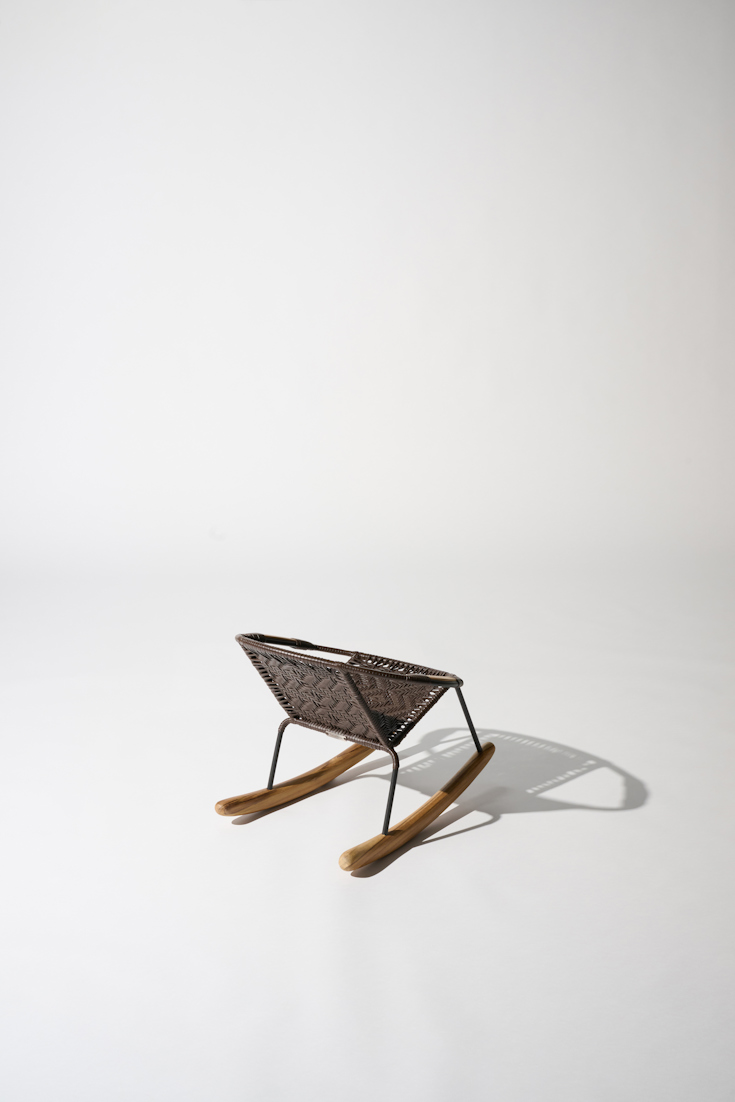 Dorothee Schumacher Handwoven mini rocking chair chocolate