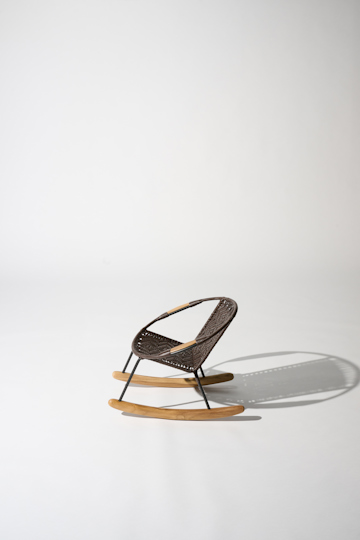 Dorothee Schumacher Handwoven mini rocking chair chocolate