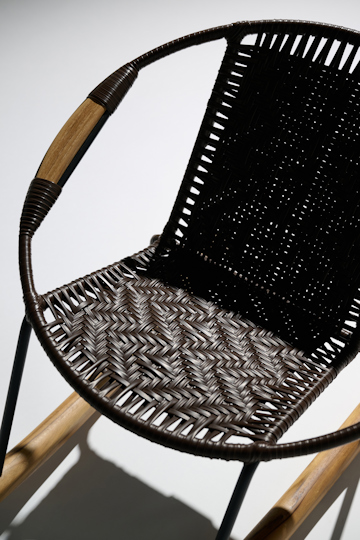 Dorothee Schumacher Handwoven mini rocking chair chocolate