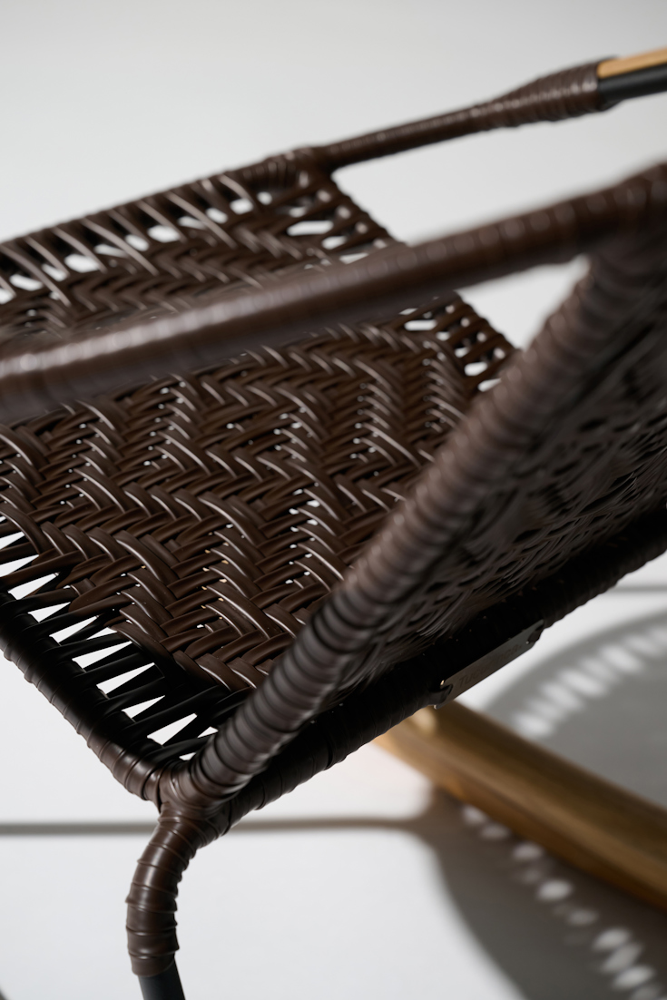 Dorothee Schumacher Handwoven mini rocking chair chocolate