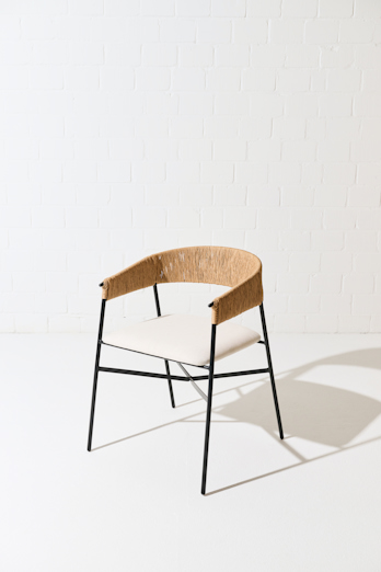Dorothee Schumacher Handwoven chair for indoors cordon cienaguero blanco mix