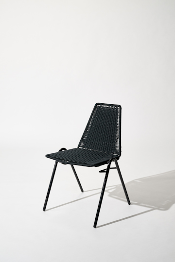 Dorothee Schumacher Handwoven Indoor Chair black beige mix