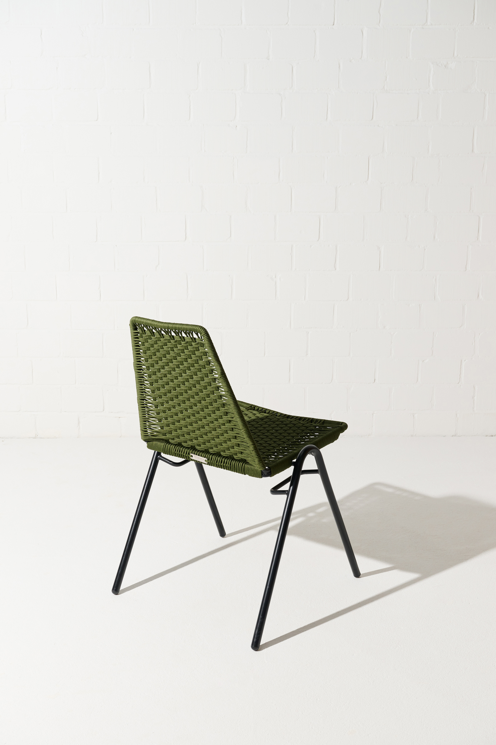 Dorothee Schumacher Handwoven stackable chair verde militar