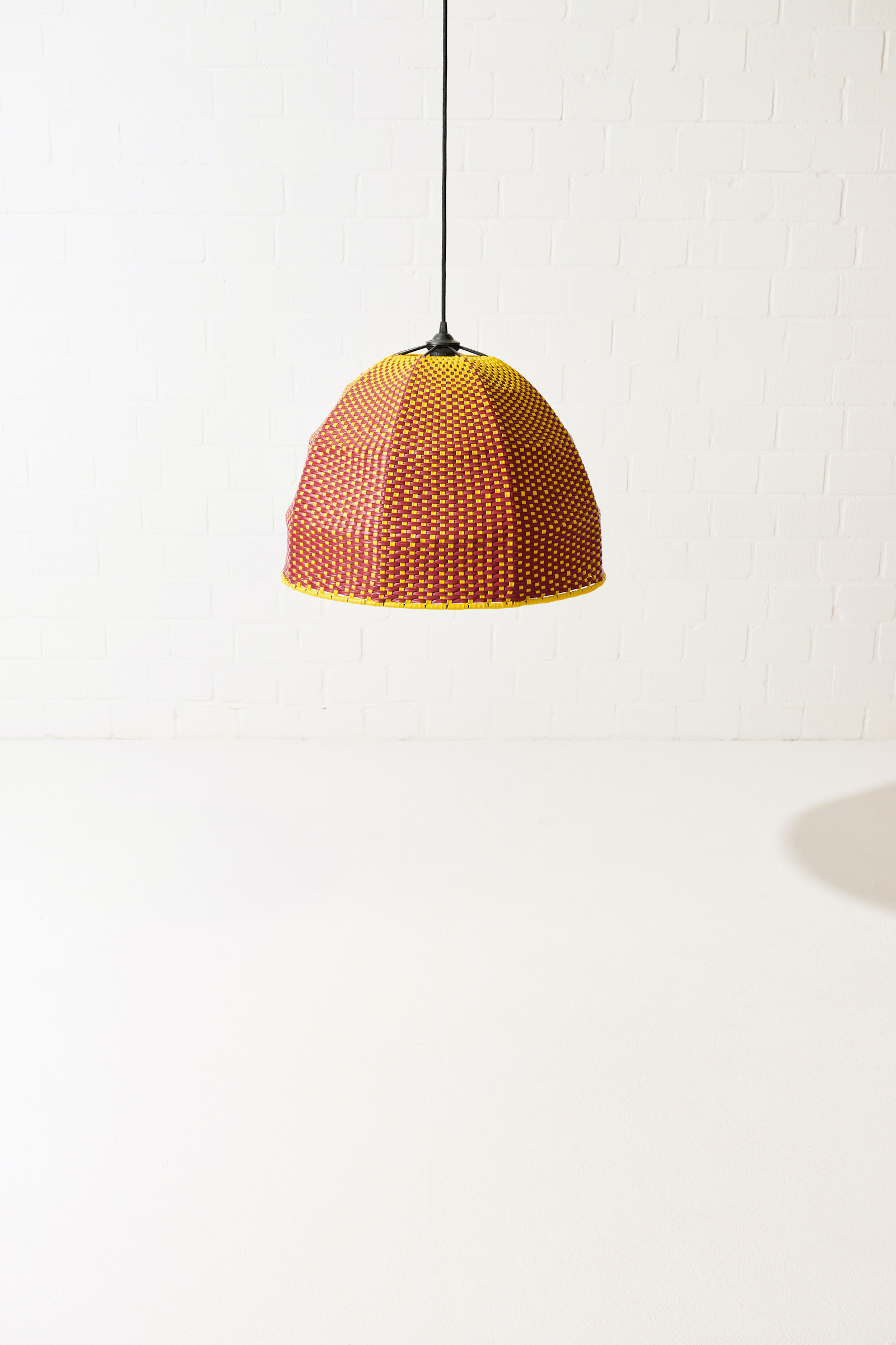 Dorothee Schumacher Hand-woven lampshade mix yellow/rojo vino