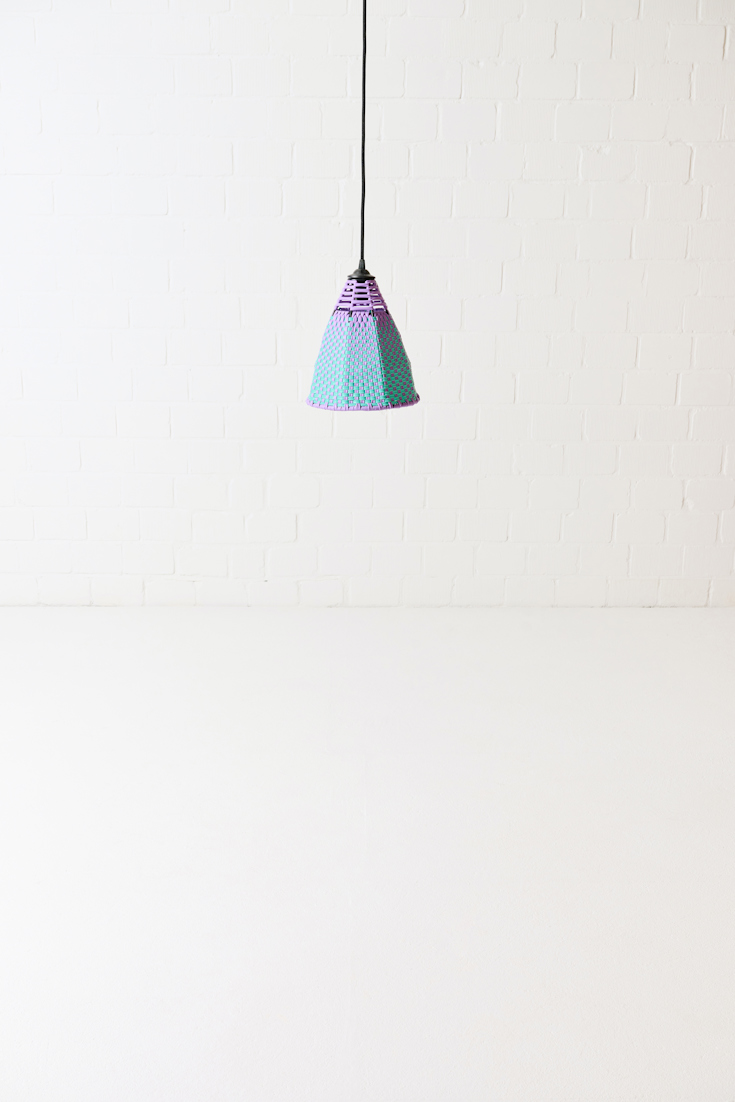 Dorothee Schumacher Hand-woven small lampshade lavender turquesa mix