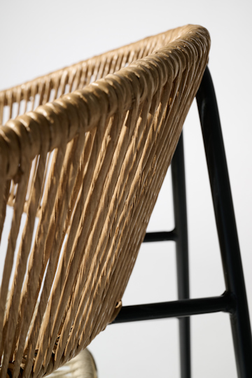 Dorothee Schumacher Hand-woven indoor chair beige black mix