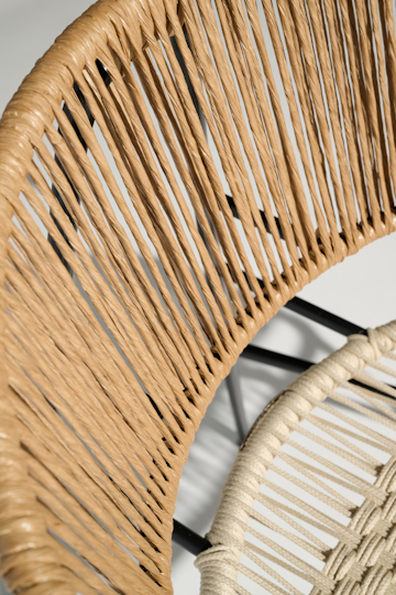 Dorothee Schumacher Hand-woven indoor chair beige black mix