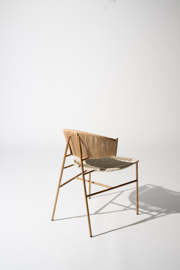 Dorothee Schumacher Hand-woven indoor chair cordon cienaguero blanco mix