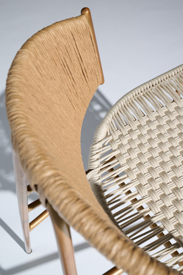 Dorothee Schumacher Hand-woven indoor chair cordon cienaguero blanco mix