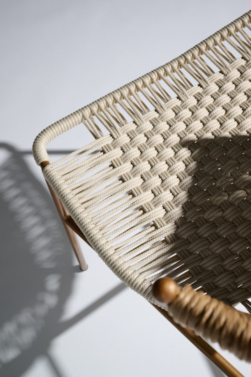 Dorothee Schumacher Hand-woven indoor chair cordon cienaguero blanco mix
