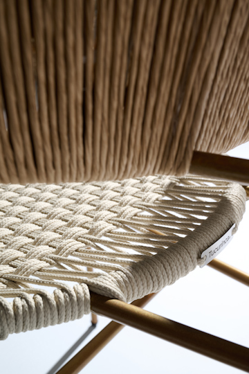 Dorothee Schumacher Hand-woven indoor chair cordon cienaguero blanco mix