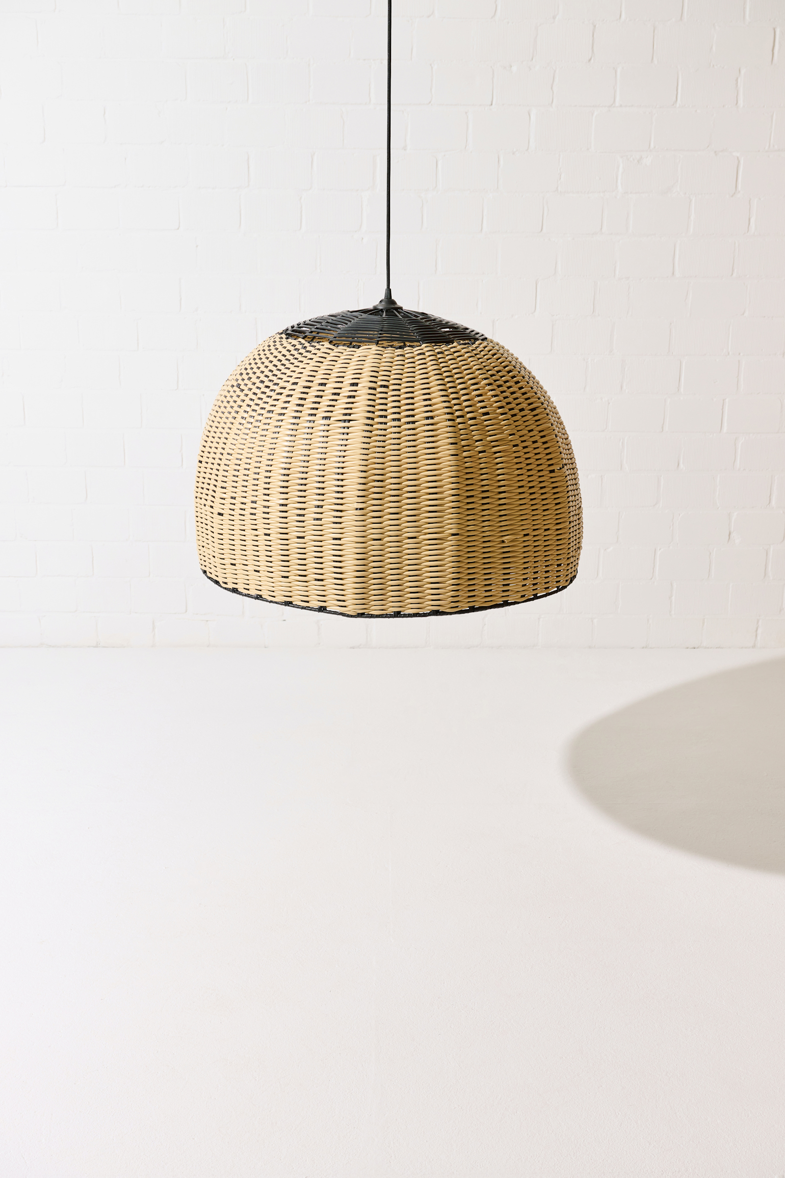 Dorothee Schumacher Hand-woven XL lampshade black beige mix