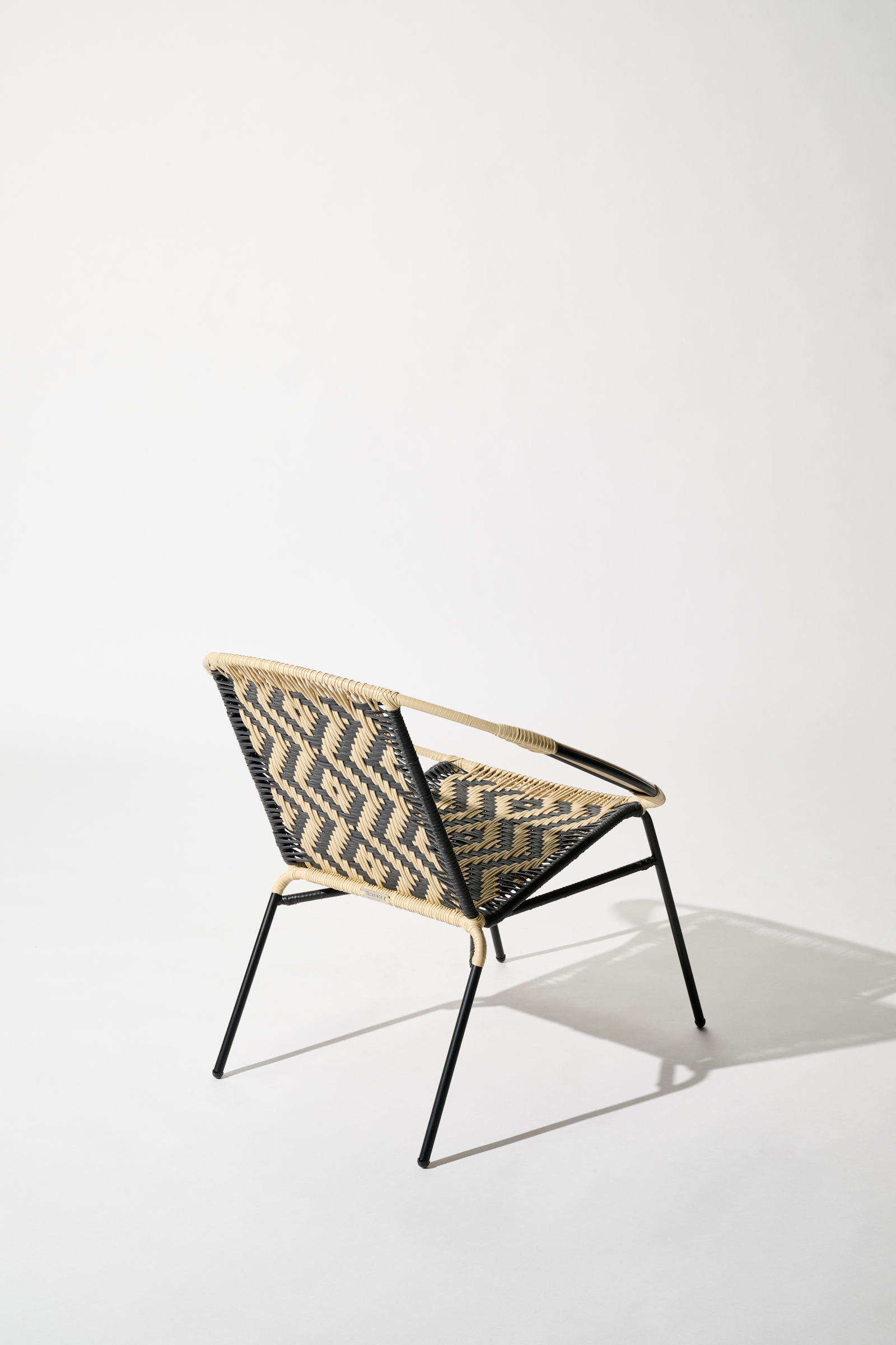 Dorothee Schumacher Handwoven chair black beige mix