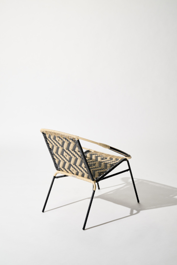 Dorothee Schumacher Handwoven chair black beige mix