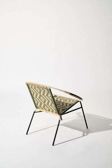 Dorothee Schumacher Handwoven chair verde militar beige mix