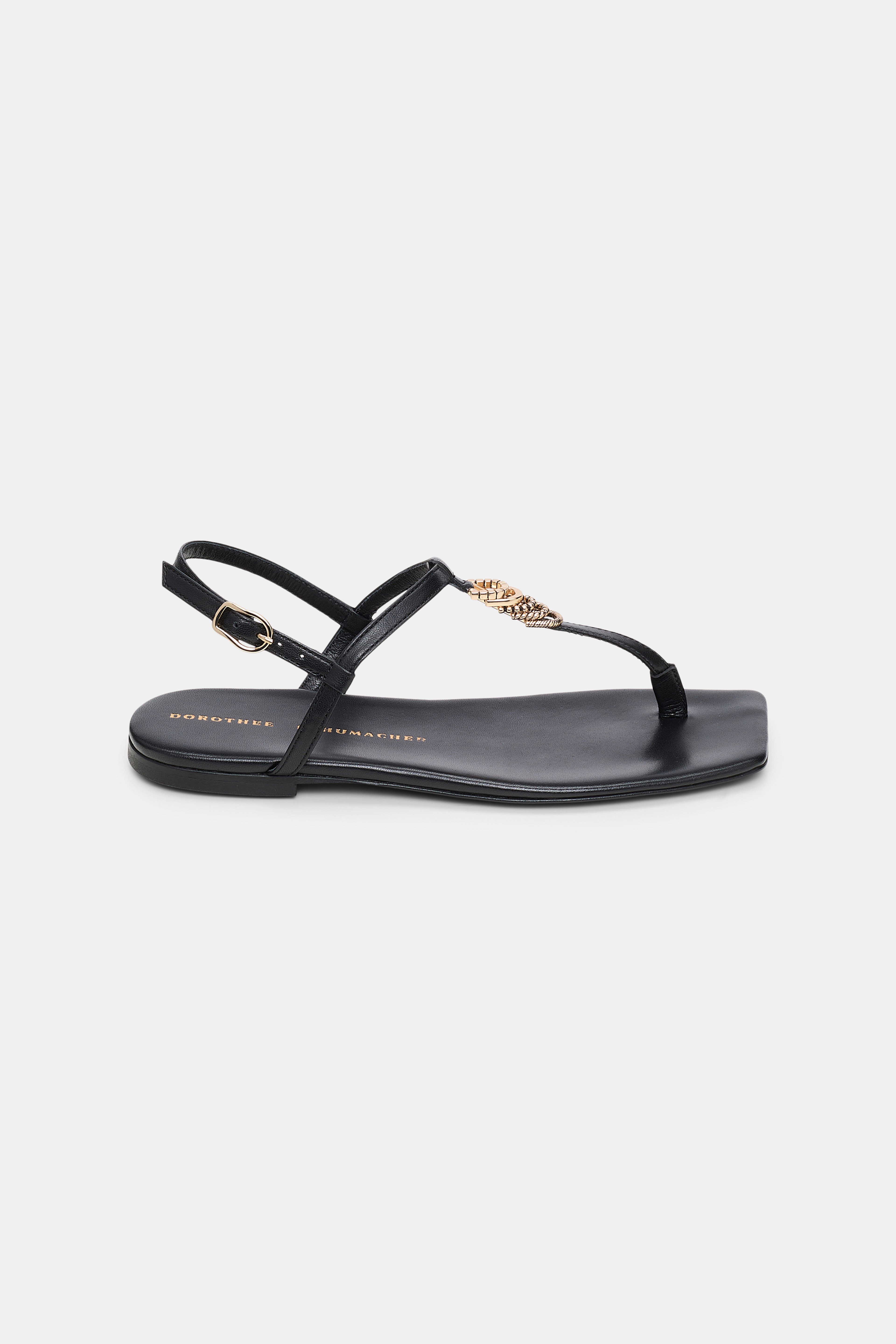 Dorothee Schumacher Sandals with signature D-rings pure black