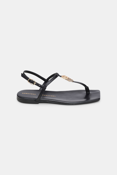 Dorothee Schumacher Sandals with signature D-rings pure black