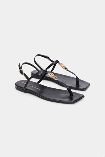 Dorothee Schumacher Sandals with signature D-rings pure black